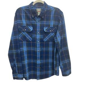 St. John’s Bay Outdoor Blue Plaid Men's Shirt Size Large